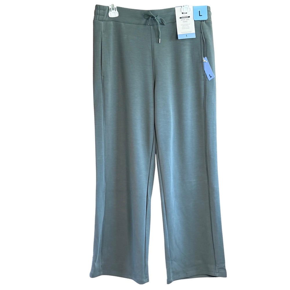 Members Mark Womens Sandwash Wide‎ Leg Pant Green Size Large NWT